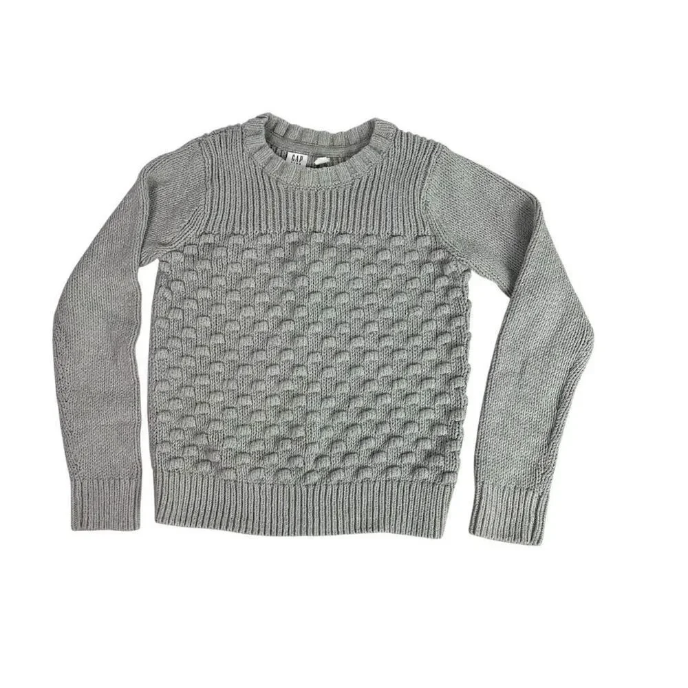 Gap Girls Medium Popcorn Long Sleeve Sweater Gray